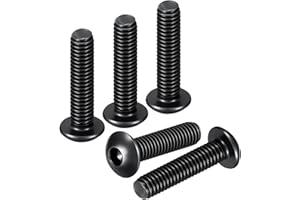 DTGN M3-0.5x12mm Button Head Socket Cap Screws - 100Pack - Good for Road Bicycle, Mountain Bike, Auto, Motorcycle - Carbon St
