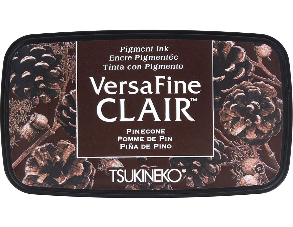 Tsukineko Pinecone Versafine Clair Ink Pad, Synthetic Material, Brown, 5.6 x 9.7 x 2.3 cm