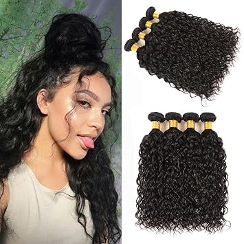 Amazon Com Huarisi Brazilian Water Wave Hair 4 Bundles 18 20 22