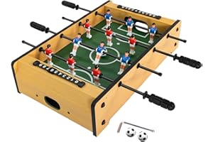 HLC 20 Inch Mini Tabletop Foosball Game Set, Table Football, Tabletop Football Games, Durable Soccer Kit for Adults, Children, Families and Playrooms, Easy to Store