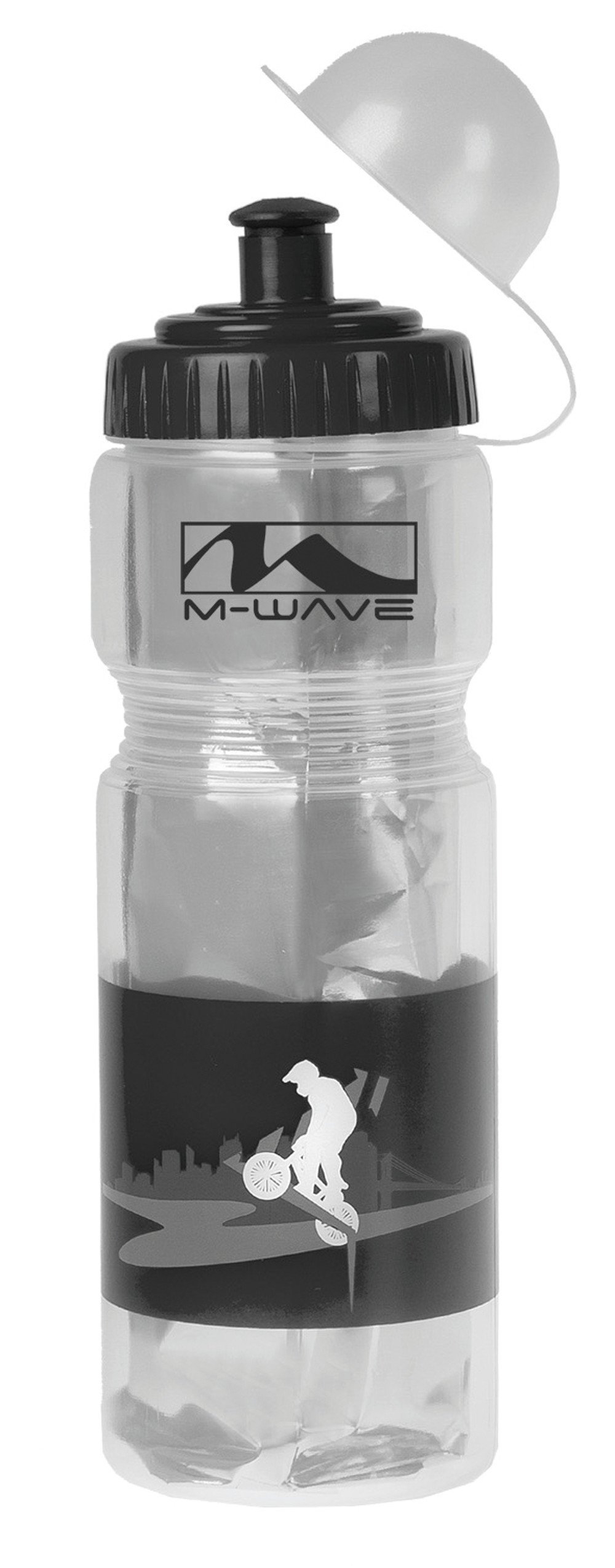 M-Wave Unisex Adult PBO 400-ISO Insulated/thermo Bottle, 400 Ml, Transparent Plastic - black, 400 ml