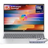 HP OmniBook 5 16&rdquo; Touchscreen AI Laptop &ndash; Intel Core Ultra 7 Processor, 16GB RAM, 1TB SSD, Windows 11, Copilot AI, Wi-Fi 6E, Backlit Keyboard, Silver