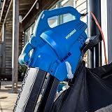 HYUNDAI 3000W Leaf Blower Vacuum Mulcher 45L Bag 12m Cable Blue view 4