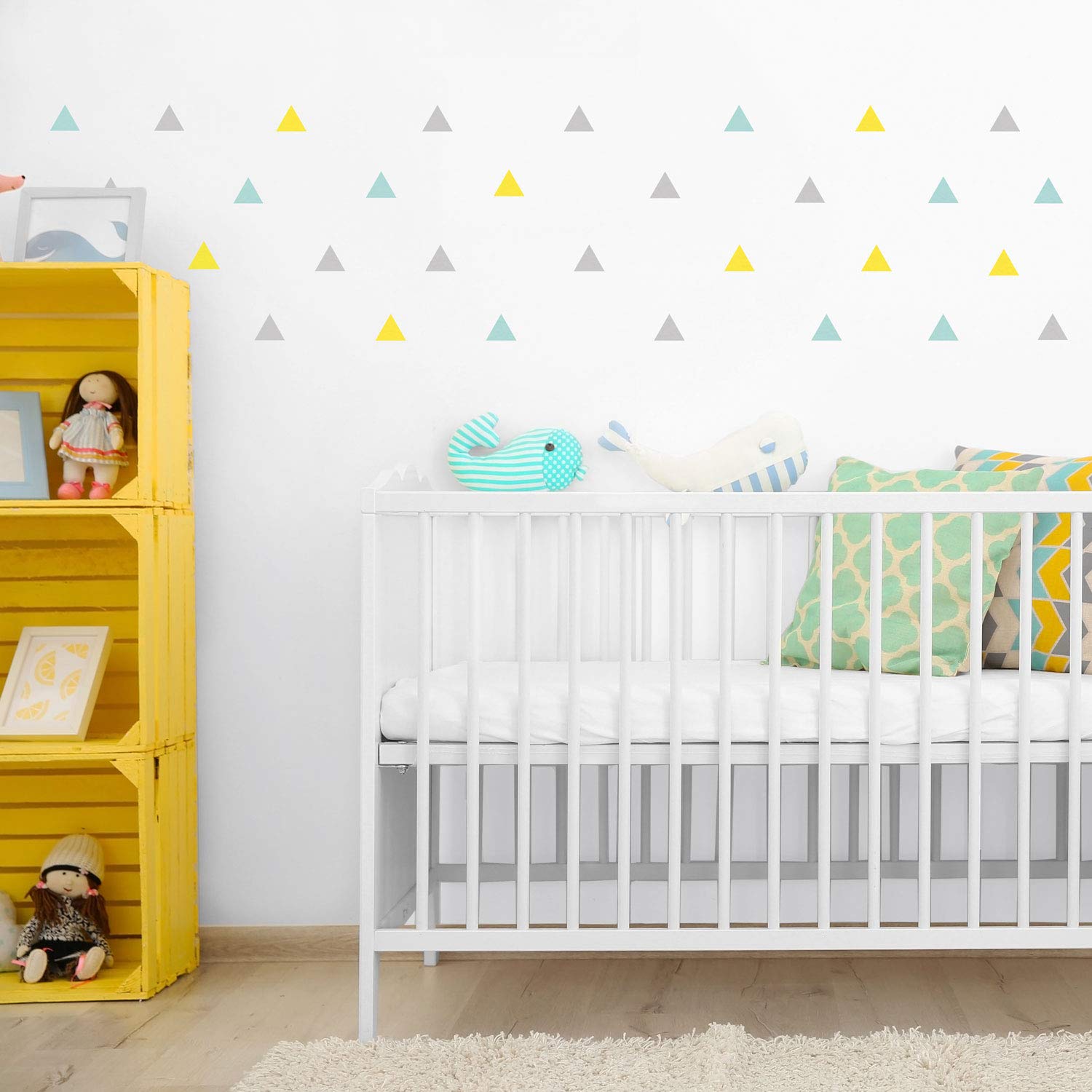 Triangle wall stickers | Lots of colours options available | Perfect for a baby's nursery or child's bedroom