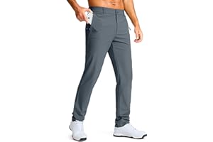 G GRADUAL Men's Golf Pants - 30"/32"/34" Slim Fit Stretch Lightweight Dress Pants for Men with Zipper Pockets Casual Work