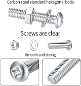 ZWFSDM 1080Pcs Phillips Pan Head Screws Nuts Washers Set M3 M4 M5 M6 view 5
