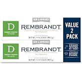 Rembrandt Deeply White + Peroxide Whitening Toothpaste, Peppermint Flavor, 3.5-Ounce (Pack of 2) (Packaging may Vary)