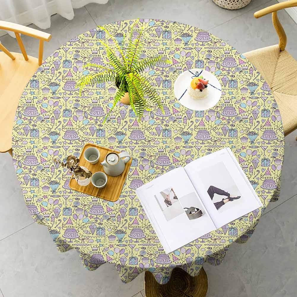 MartinDecor Birthday Soft Tablecloths Cheerful Surprise