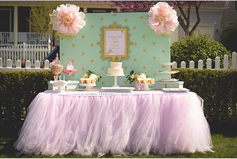 Tulle Tutu Table Chair Skirt For Wedding Birthday Party Baby