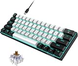 Snpurdiri 60% Mechanical Gaming Keyboard 61 Keys Blue LED Brown Switches view 1