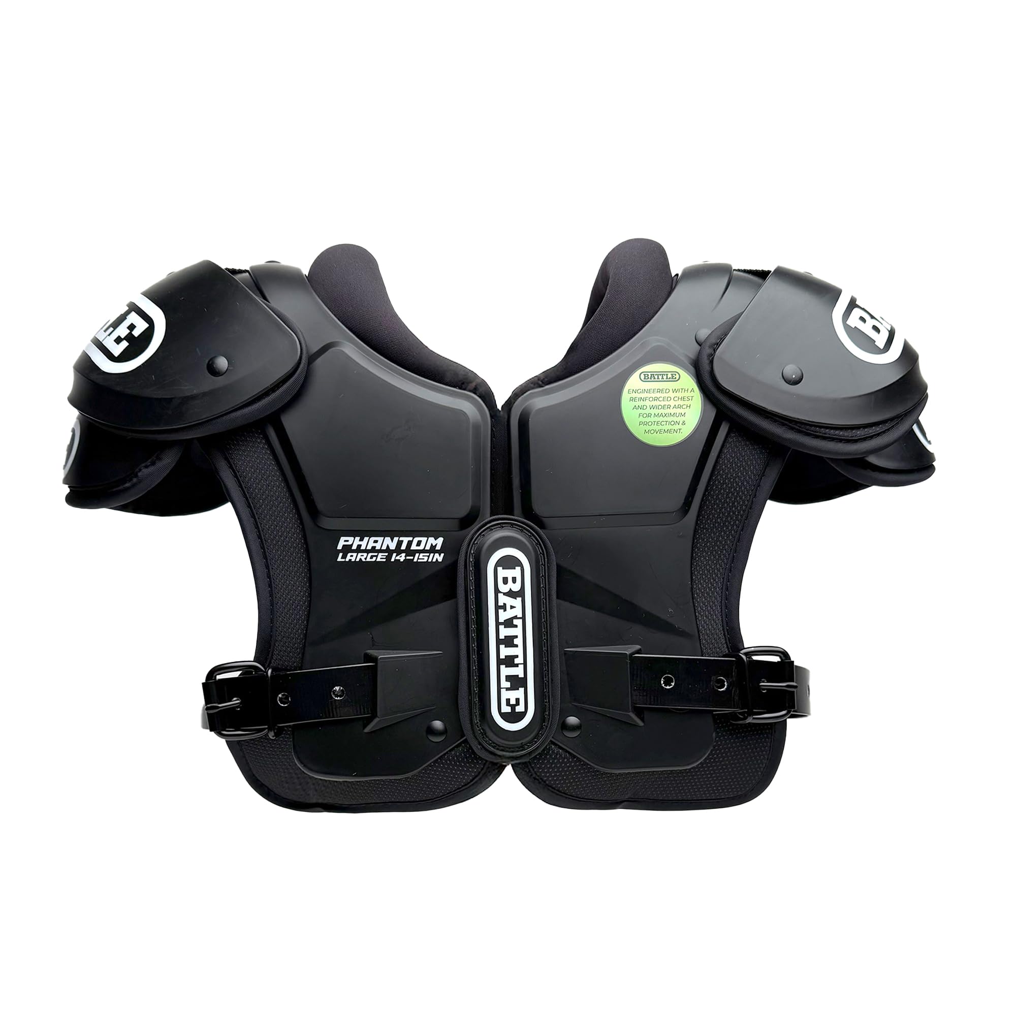 Battle Sports Phantom Football Shoulder Pads, Youth