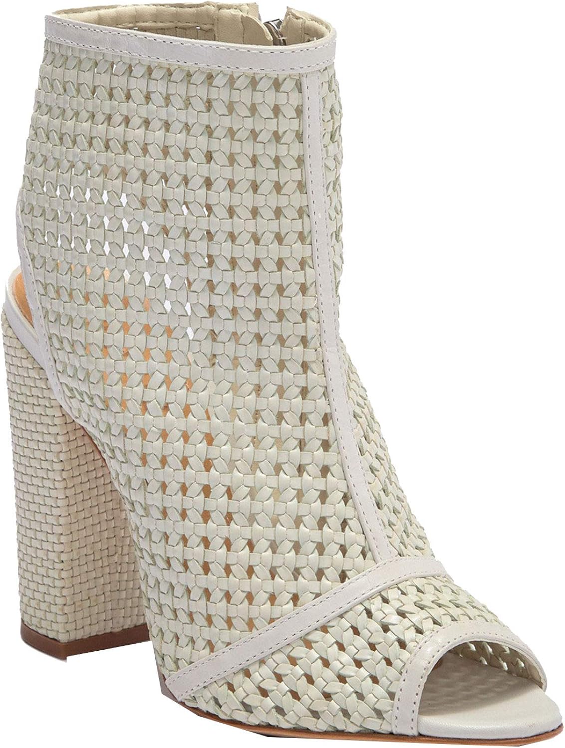 white summer booties