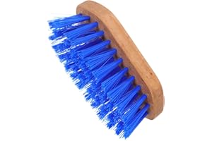 DIYEAH Wooden Horse Hair Grooming Comb Blue 15.5X5.5Cm Horse Shedding and Cleaning Brush for Mane and Tail