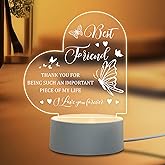 IWANTDIY Friendship Gifts for Women Friends - Engraved Night Light, Best Friend Birthday Gifts, Unique Present for BFF, Bestie, Girls, Friends Female on Wedding, Christmas