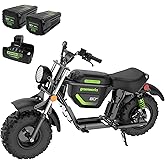 Greenworks 80V Battery-Powered Mini Bike for Adults-25 MPH Max Speed,27 Miles Range,Steel Frame,1000W Brushless Motor,Bluetoo