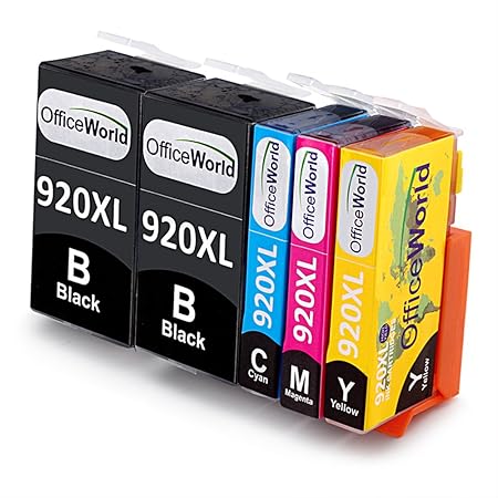 OfficeWorld Kompatible Patronen Ersatz für HP 920XL Druckerpatronen Hohe Kapazität Kompatibel mit HP Officejet 6500 6000 7000