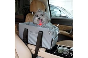 Dog Car Seat for Small Dogs Booster Dog Seat with Sound on Car Armrest Detachable and Washable Dog Booster Center Console Dog
