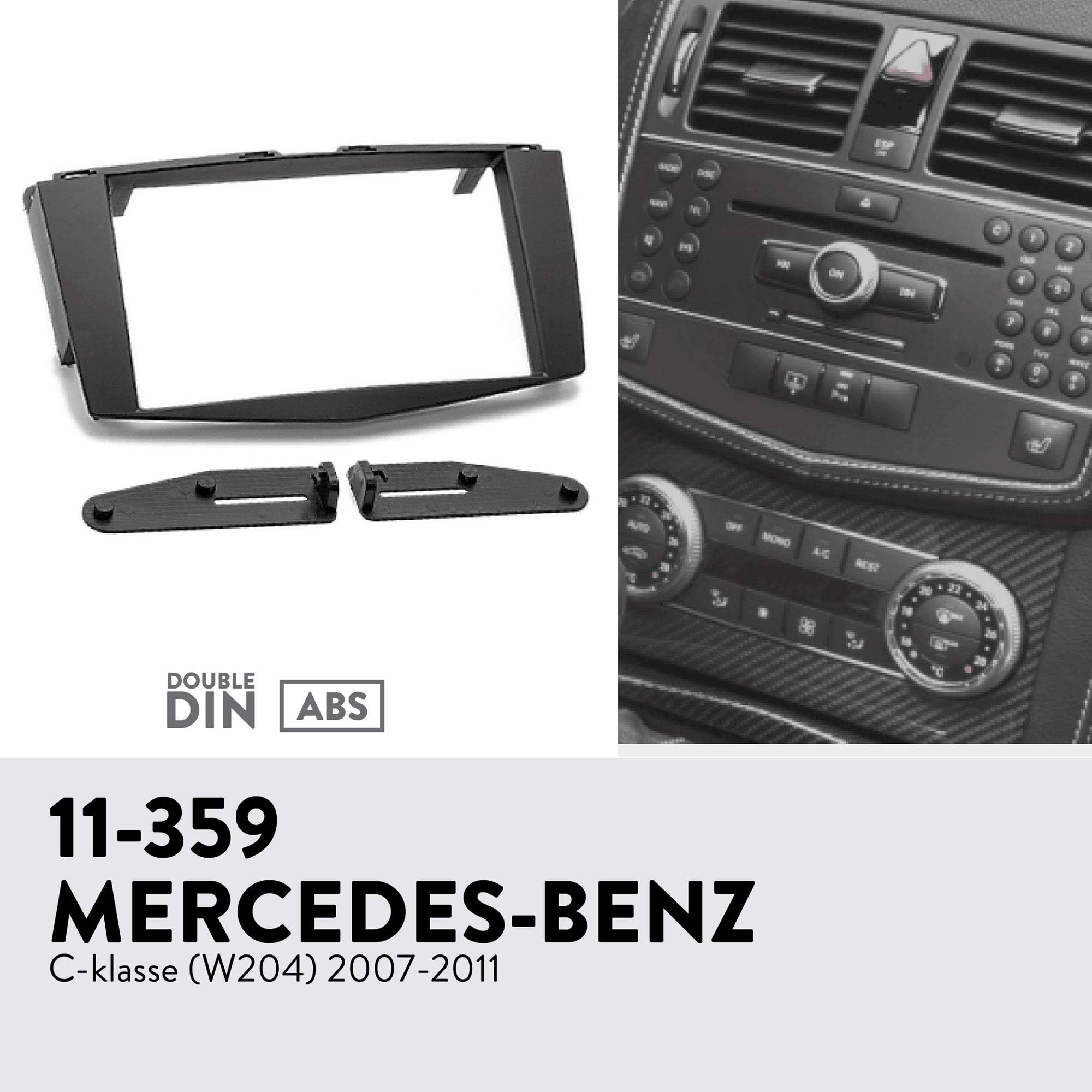 UGAR 11-359 Trim Fascia Car Radio Installation Mounting Kit for Mercedes-Benz C-klasse (W204) 2007-2011