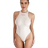 Sexy Sheer When Wet Thong Swimsuit Monokini Cute See Through White one Piece Bathing Suit