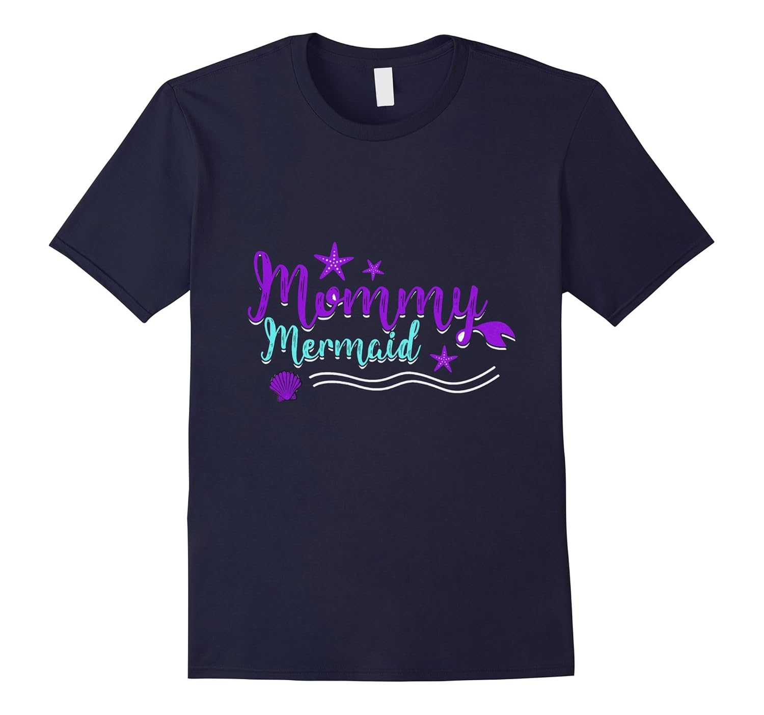 Mermaid Top Festival Birthday Party Shirt for Mom with Shell-ANZ