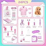 MELAND Doctors Set for Kids 24pc Vet Doctor Kit with Dress Up Costume view 3