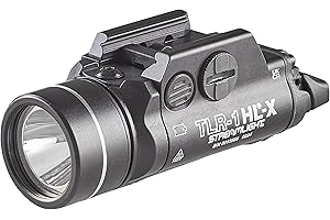 Streamlight 69501 TLR-1 HL-X USB 1500-Lumen 15000-Candela Rechargeable Rail-Mounted Tactical Weapon Light with Specific Compatibility Rail Locating Keys, Black