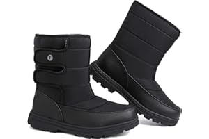 todaysunny Mens Snow Boots Waterproof Womens Winter Boots Fur Lined Warm Lightweight Mid-Calf Casual Outdoor Cold Weather Shoes Unisex