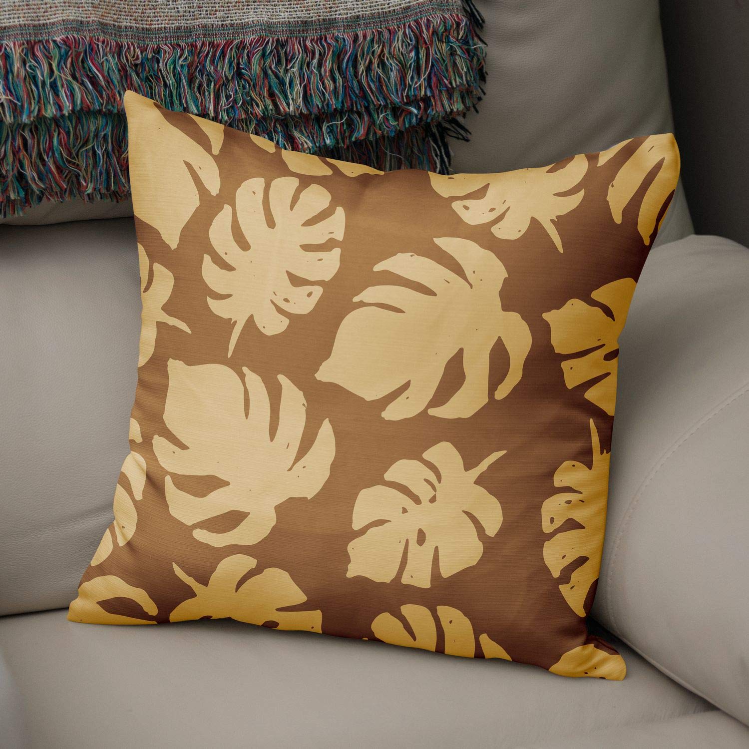 Bonamaison Decorative Cushion Cover Brown Tones, Throw Pillow Covers, Home Decorative Pillowcases for Livingroom, Sofa, Bedroom, Size:50x50 Cm - Designed and Manufactured in Turkey