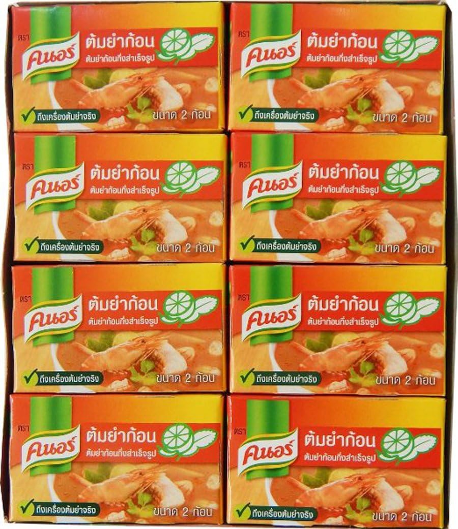 Foodkoncept Knorr Tom Yum Seasoning Bouillon Cubes, Sour/Spicy, 24 Gram (Pack of 24)