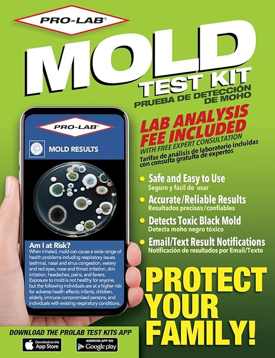 PRO-LAB DIY Mold Test Kit (3 Tests) Air, Surface, Bulk. AIHA Accredited Lab Analysis, Expert Consultation and Return Shipping Included