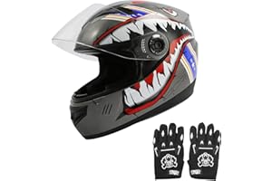 TCMT Dot Youth & Kids Motocross Offroad Street Helmet Full Face Shark Motorcycle Youth ATV Helmet Dirt Bike Motocross ATV Helmet