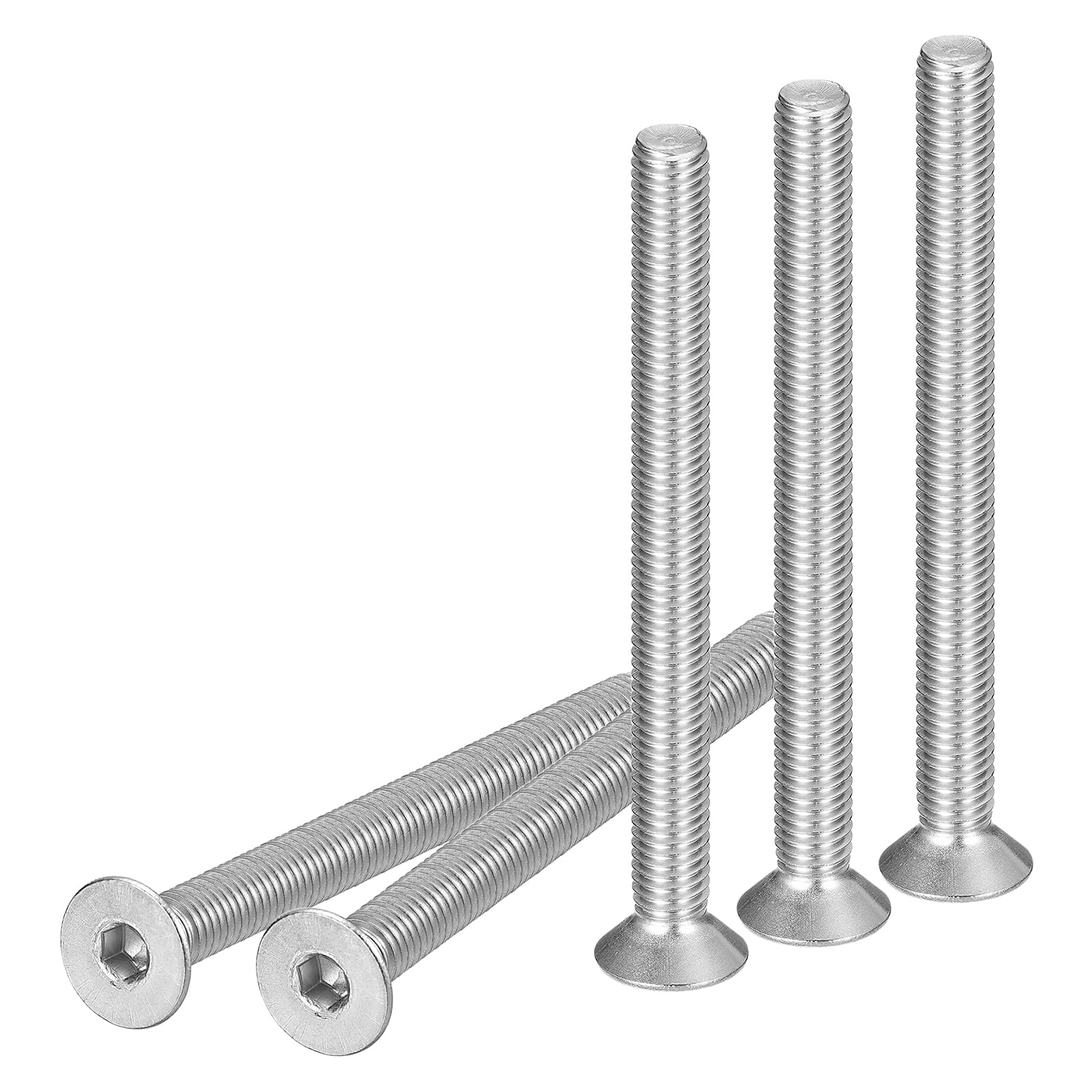 DTGN M8-1.25 x 90mm Flat Head Socket Cap Screws, 15 Pack 304 Stainless Steel Hex Socket Flat Head Screws, Full Thread, Countersunk Bolts — image 1