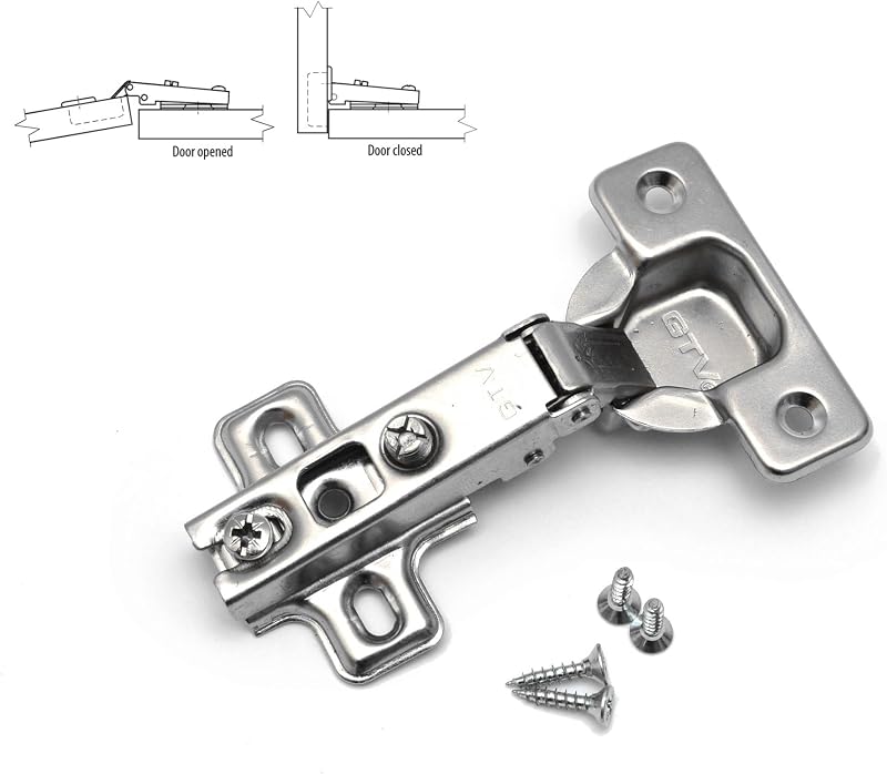 GTV 2 x Standard Kitchen Cabinet Door Hinge 35 mm with Screws 110°