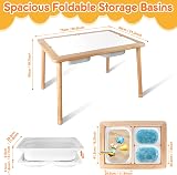 TERRAMUS Multifunctional Sensory Table with 3 Storage Bins 22mm Wood view 2