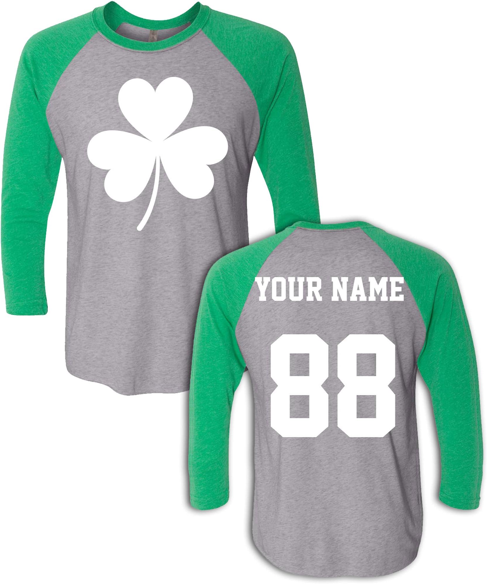 Custom Jersey Style St Patrick's Day T Shirts - Saint Pattys Tee & Irish Outfits