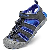 DREAM PAIRS Boys Girls Closed-Toe Outdoor Summer Sport Sandals for Little/Big Kid