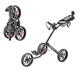 caddytek 3 Wheel Golf Push Cart - Deluxe Quad-Fold