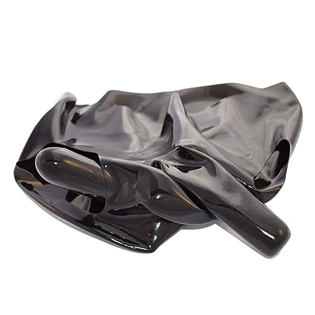 Rubberfashion Latex Slip, Latexslip kurze Hotpanty mit Präservativ, Anal Präservativ und veredelter Oberfläche nicht chlorier