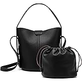 NEWBELLA Women's Bucket Bag - Square Top Handle Satchel with Crossbody Strap, Shoulder Bag for Work & Daily Commute