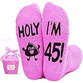 HAPPYPOP Birthday Gifts for Women - 45 50 Year Old Funny Gift Idea for Her, Female Bday Sock