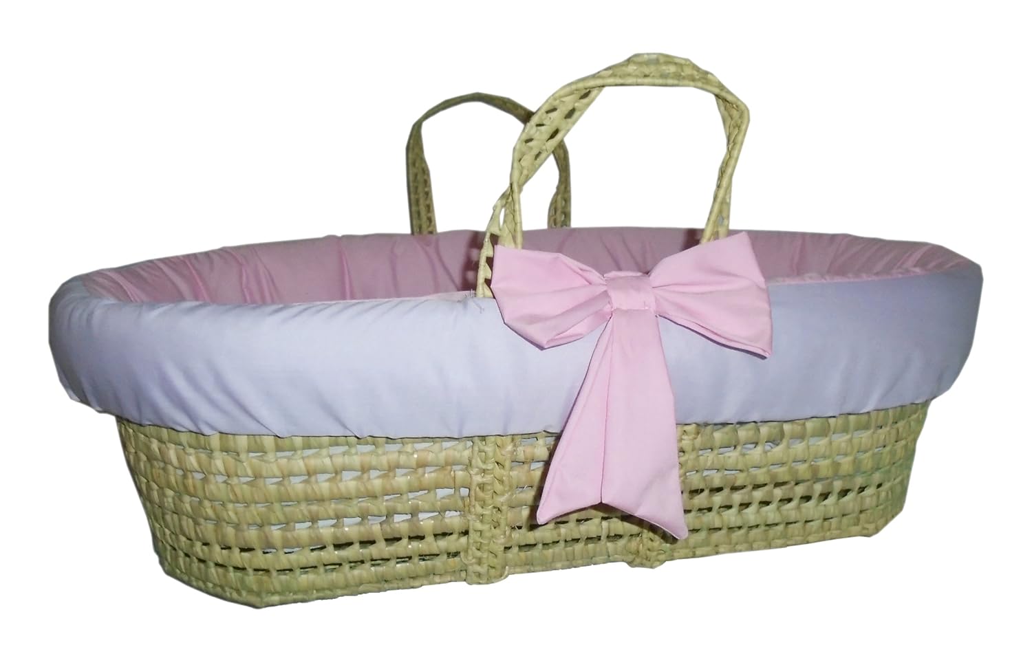 pink moses basket bedding set