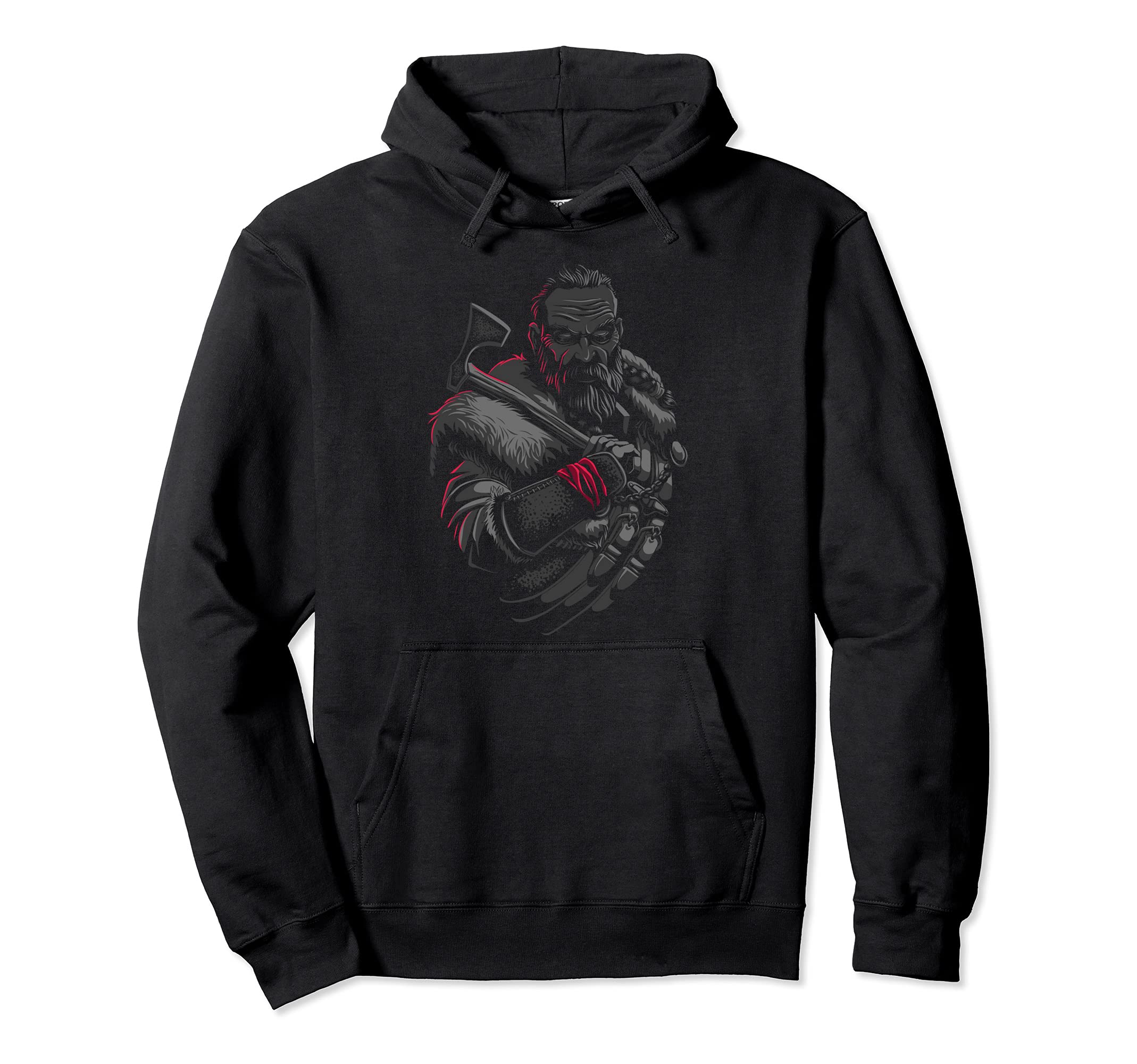 Viking Warrior With Axe - Norse Mythology Pullover Hoodie