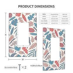 Boho Leaves Light Switch Cover Decorative Single