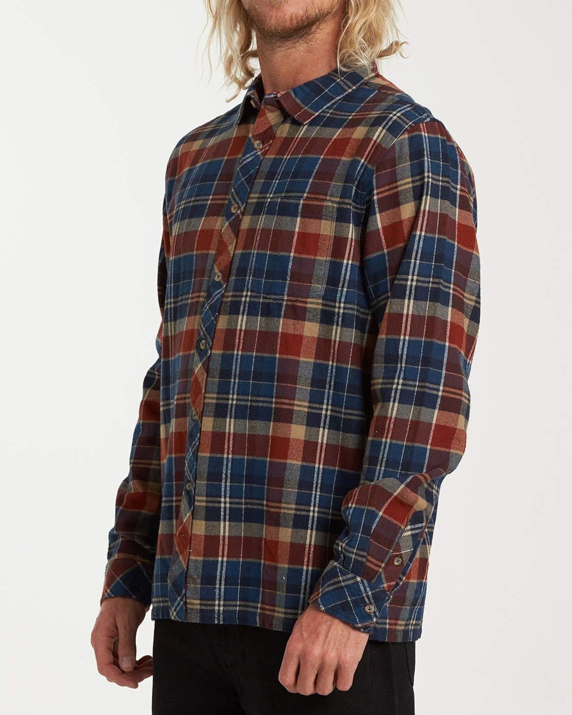 Billabong Men's Coastline Long Sleeve Woven Shirt: Clothing