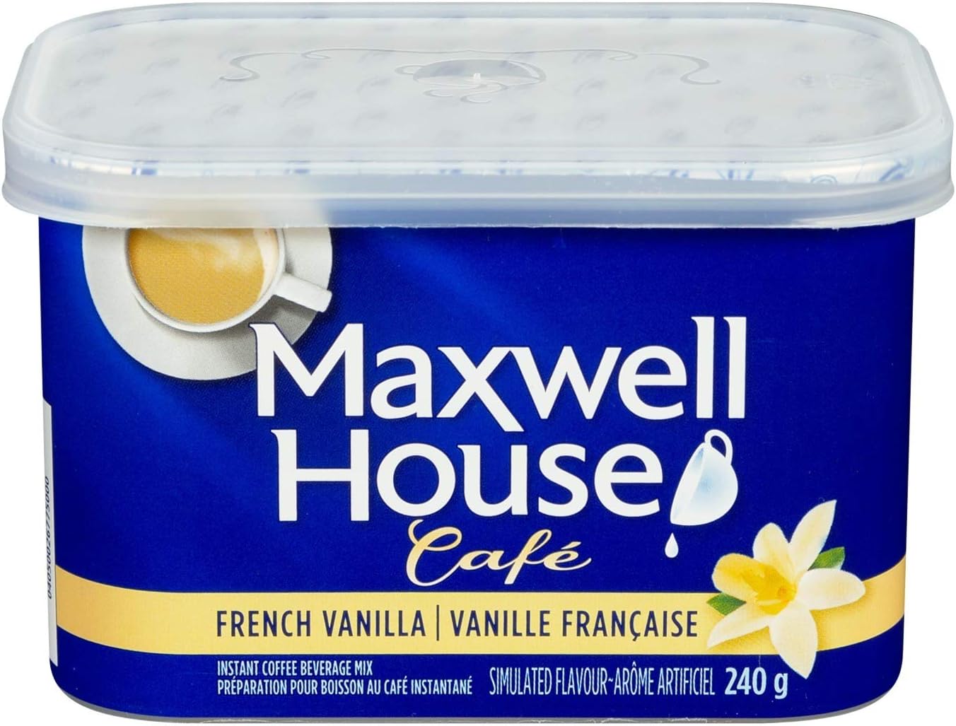Maxwell House Café French Vanilla Instant Coffee, 240g (Pack of 8