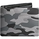 WRIGAEL Credit Card Holder Wallet Rfid Blocking Kids Boys Bifold Teen Cool Cute for Cash with ID Window Cardholder Teenage Teenager, Black Grey