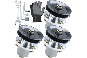 GUSUHAWK 3 Pack 037-2000-00 Spindle Assembly with 033-4890-00 Pulley Replaces 037-2050-00, 037200000, 037205000 for Bad Boy MZ & MZ Magnum 54" Deck Assembly, ZT Avenger 54" Deck Assembly