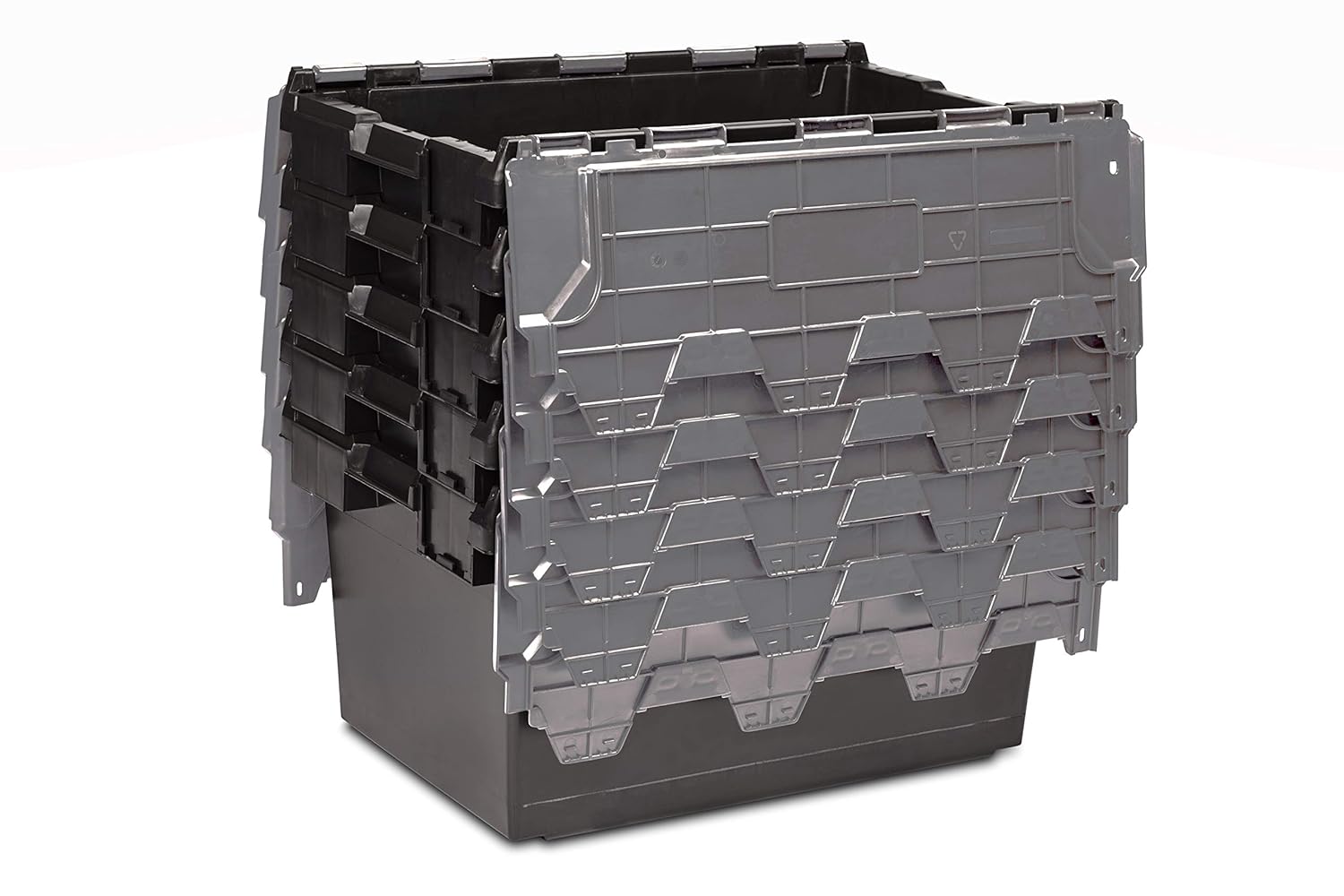 5x New 80 Litre Large Plastic Lidded Crate Office Storage LC3 Amazon