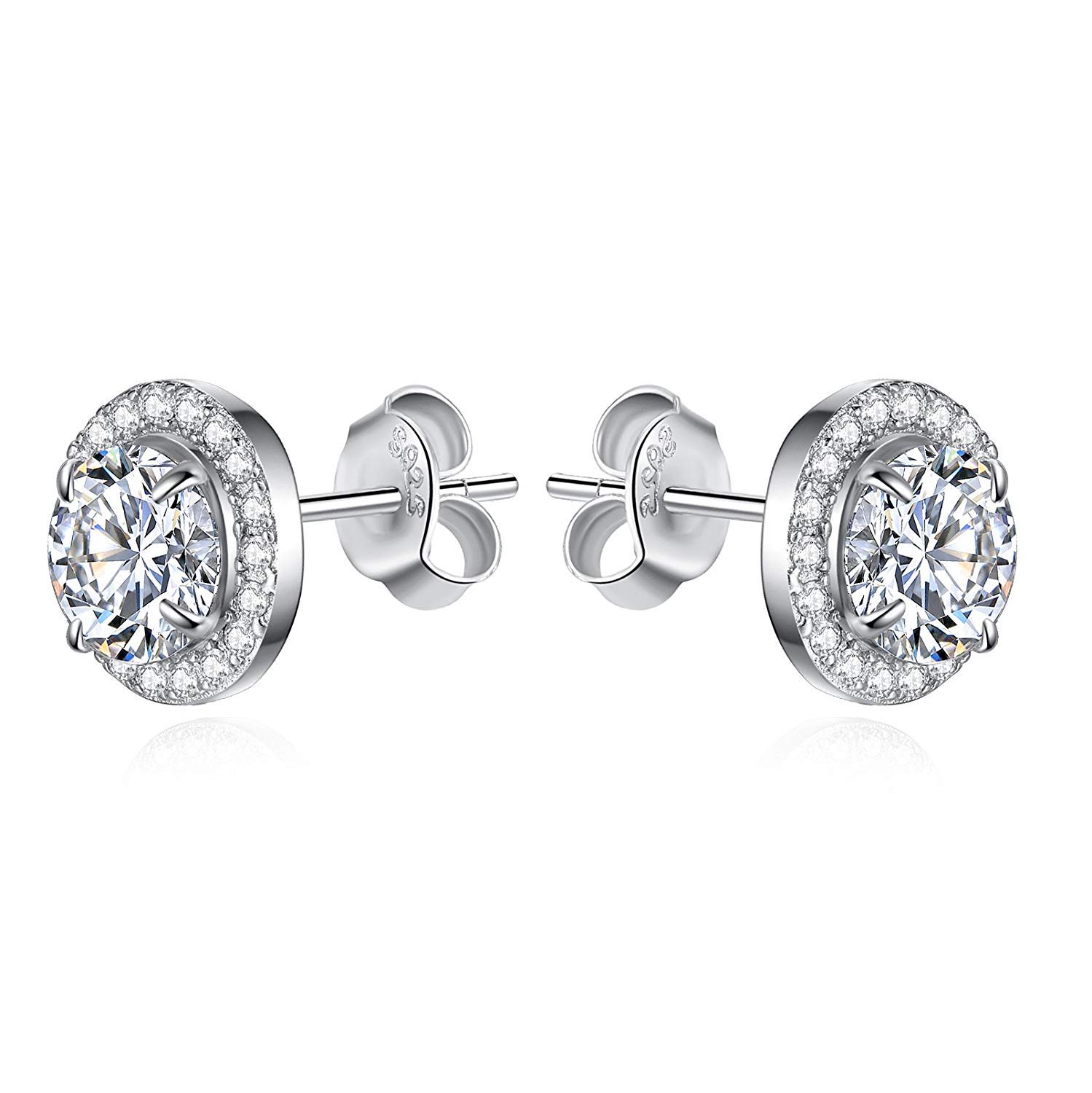 3 Pares Pendientes de plata con cristales y perla de las Mujeres Aretes Pendientes Piercing Joyería de Moda