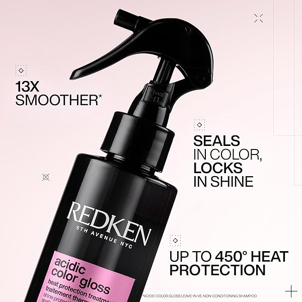 REDKEN ACIDIC COLOR GLOSS HEAT PROTECTION LEAVE-IN TREATMENT SPRAY FOR COLOR-TREATED HAIR | WITH HEAT PROTECTION FOR STYLING AND BLOW DRYING | CONDITIONS AND ADDS SHINE